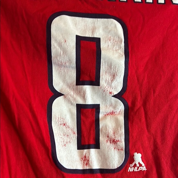 NHL Red Short Sleeve Tee with Capitals Logo - Picture 5 of 10
